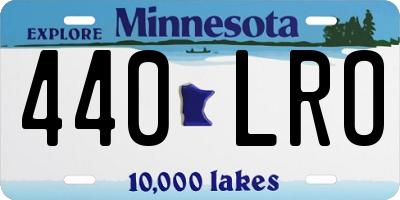 MN license plate 440LRO