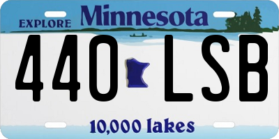 MN license plate 440LSB