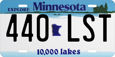 MN license plate 440LST