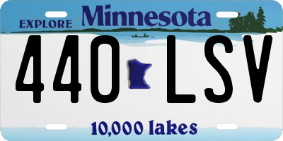 MN license plate 440LSV