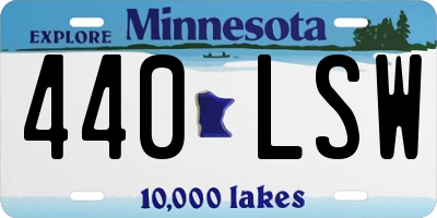 MN license plate 440LSW