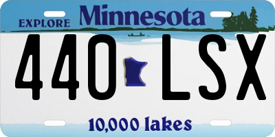 MN license plate 440LSX