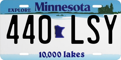 MN license plate 440LSY