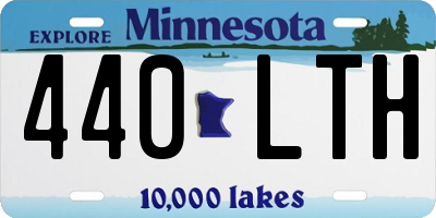 MN license plate 440LTH