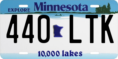 MN license plate 440LTK