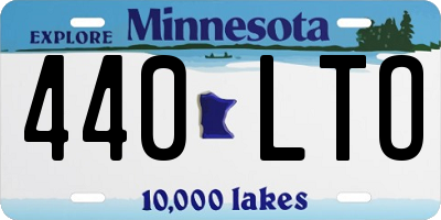 MN license plate 440LTO