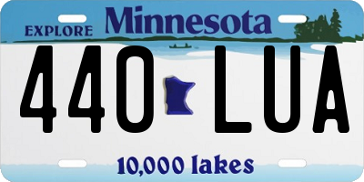 MN license plate 440LUA