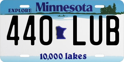 MN license plate 440LUB