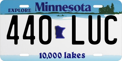 MN license plate 440LUC