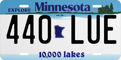 MN license plate 440LUE