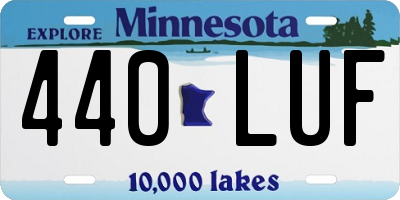 MN license plate 440LUF