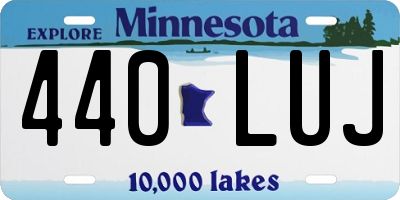 MN license plate 440LUJ