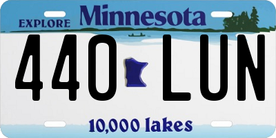 MN license plate 440LUN