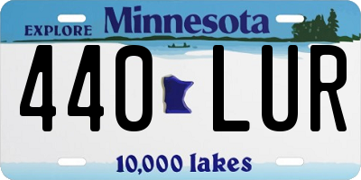 MN license plate 440LUR