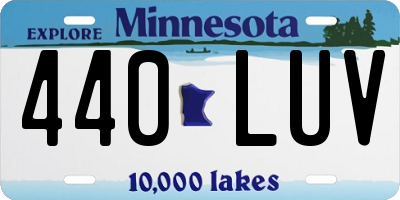 MN license plate 440LUV