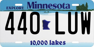 MN license plate 440LUW