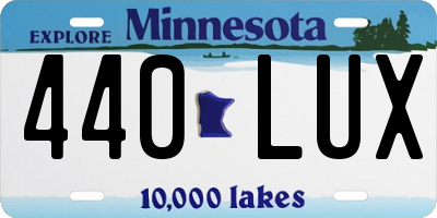 MN license plate 440LUX