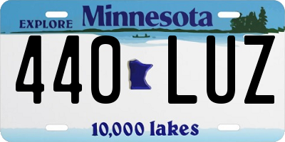 MN license plate 440LUZ