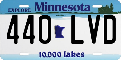MN license plate 440LVD