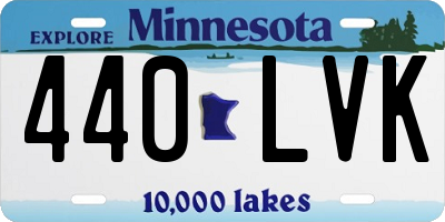 MN license plate 440LVK