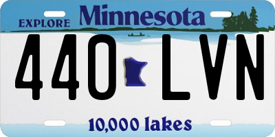 MN license plate 440LVN