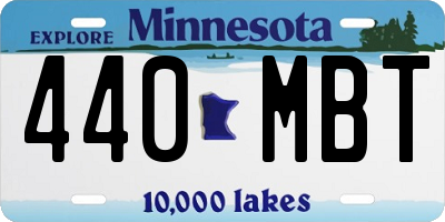 MN license plate 440MBT