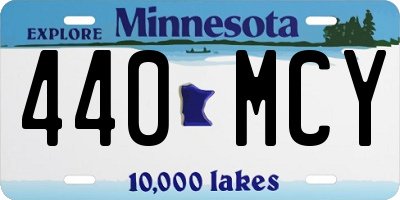 MN license plate 440MCY