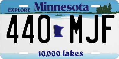 MN license plate 440MJF