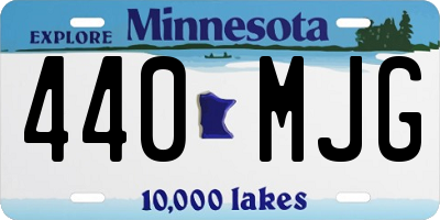 MN license plate 440MJG