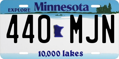 MN license plate 440MJN