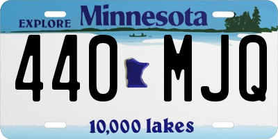 MN license plate 440MJQ