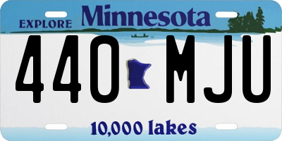 MN license plate 440MJU