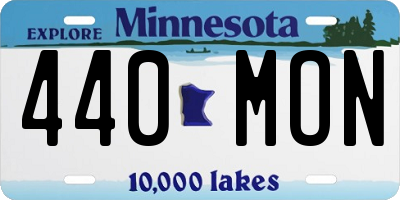 MN license plate 440MON