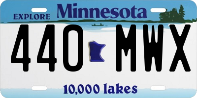 MN license plate 440MWX