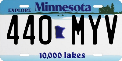 MN license plate 440MYV