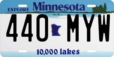 MN license plate 440MYW