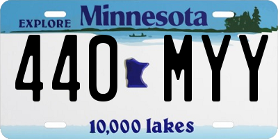 MN license plate 440MYY