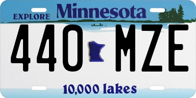 MN license plate 440MZE