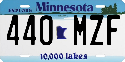 MN license plate 440MZF