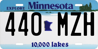 MN license plate 440MZH