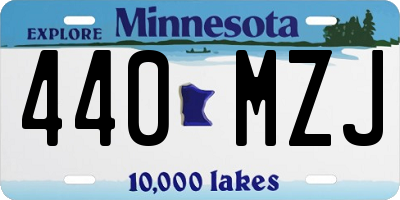 MN license plate 440MZJ