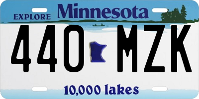 MN license plate 440MZK