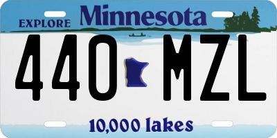 MN license plate 440MZL