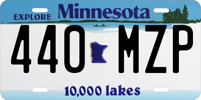 MN license plate 440MZP