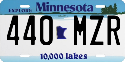 MN license plate 440MZR