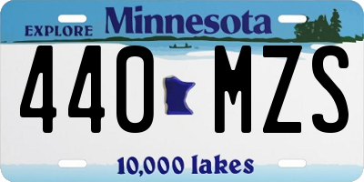 MN license plate 440MZS