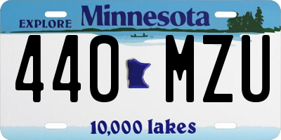 MN license plate 440MZU