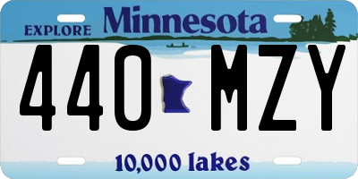 MN license plate 440MZY