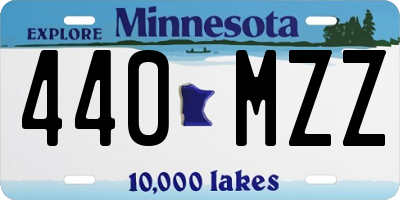 MN license plate 440MZZ