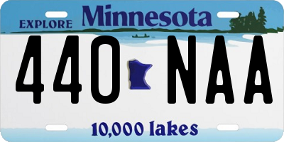 MN license plate 440NAA